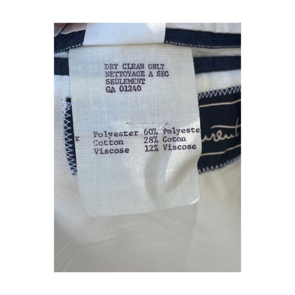 Vintage 90s Roger Laurent L'Homme Chic Chambray Denim Striped Blazer Sportcoat - Picture 11 of 11